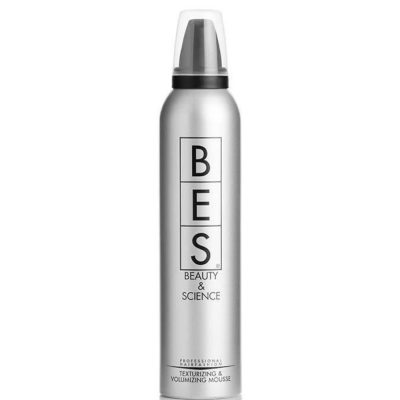 BES Texturizing & volumizing mousse qui donne du volume à un cheveux flat, du soutien avec une tenue extra forte, du corps, sans appesantir.