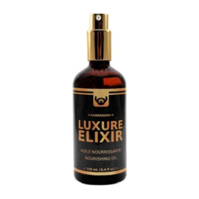 Barbaware Luxure Elixir huile nourrissante à barbe est une formule unique tout-en-un pour la barbe, le rasage et les cheveux.