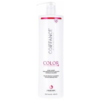 Coiffance shampoing prolongateur de couleur lave les cheveux en douceur et protège durablement l’éclat de la coloration.