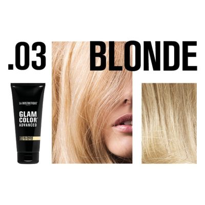 La Biosthétique Glam color advanced .03 Blonde 200mL, conditionneur couleur pigmenté pour rehausser vos reflets.