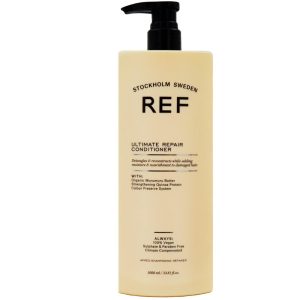 REF Ultimate Repair Conditioner très efficace pour les cheveux secs et abîmés, qui renforce chaque mèche tout en préservant la couleur.