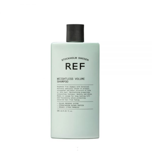REF Weightless Volume Shampoo sans paraben, sans sulfate: protége, renforce et boost la structure des cheveux fins ou fins.