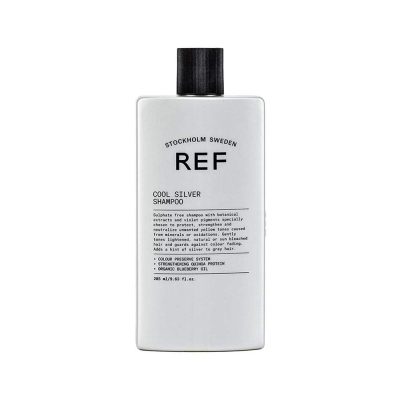 REF Cool Silver Shampoo avec pigments violets pour protéger, renforcir et neutraliser les reflets jaunes, dorés indésirables.