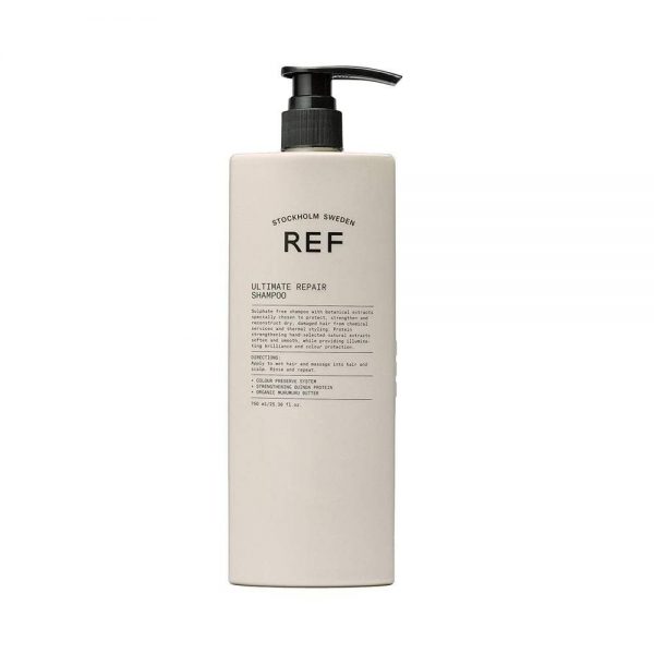 REF Ultimate Repair Shampoo formulé comme un soin reconstituant pour réparer les cheveux secs et abîmés. Renforce, assouplit et adoucit.