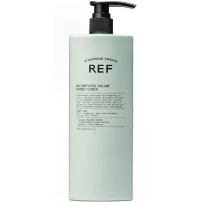 REF Weightless Volume Conditioner 100% végane. Après-shampoing conçu pour protéger, renforcer et démêler les cheveux minces ou fin.