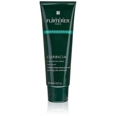 Shampoing-masque pureté CURBICIA Rene Furterer pour les personnes ayant le cuir chevelu gras, avec des propriétés purifiantes. 