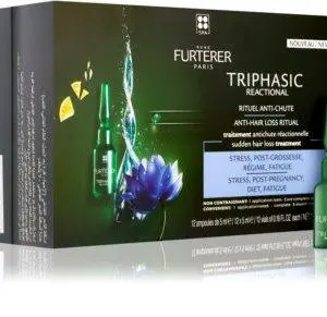 Rituel cheveux clairsemés dû au stress, post-grossesse, régime et fatigue. Triphasic reactional est une formule complète pour aider à préserver le capital cheveu et redensifier visiblement la chevelure. Complexe unique d'ingrédients de haut efficacité, il conjugue 3 étapes fondamentales pour aider à augmenter visiblement la masse capillaire et lui apporter vigueur et vitalité. 