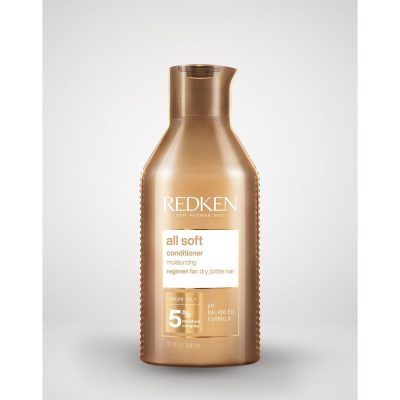 Après-shampoing All-Soft de Redken, est un hydratant pour les cheveux secs et cassants. Avec une formule de PH balancé.