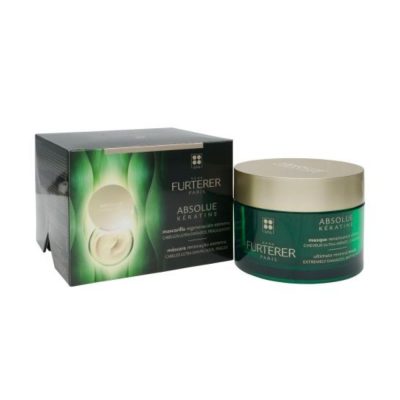 Masque renaissance ABSOLUE kératine René Furterer pour cheveux ultra-abîmés et cassants. Il répare les cheveux leur donne force et résistance. Les cheveux sont démêlés, gainés, doux et brillants.