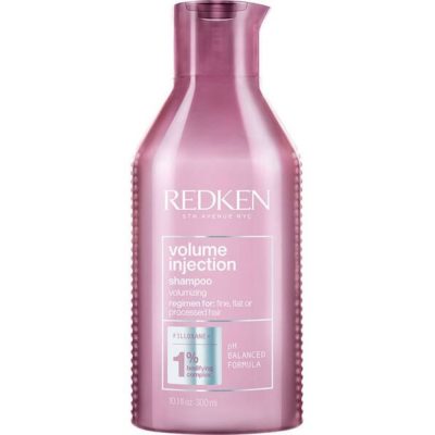 Shampoing volume injection Redken est fait pour donner du volume au cheveux fins, plats ou traités. Avec formule de PH balancé.