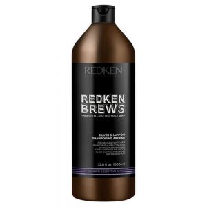 Redken Brews Shampoing Argent cheveux gris et blancs 1000ml