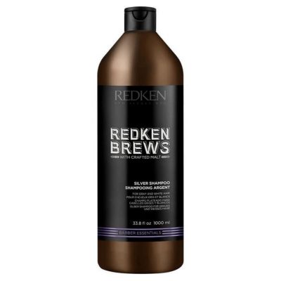 Redken Brews Shampoing Argent cheveux gris et blancs 1000ml