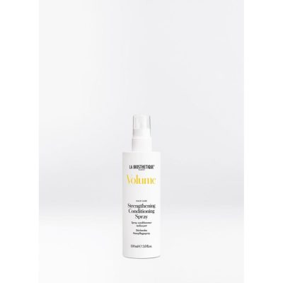 Spray revitalisant volumisant et fortifiant sans rinçage qui donne une tenue légère et crée un volume aéré. Sans alourdir les cheveux fin.