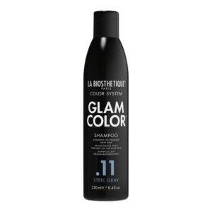 La Biosthetique Shampoing Glam Color .11 Steel Grey préserve la couleur grise des cheveux et la sublime à chaque lavage. Formule sans sulfate ni silicone.