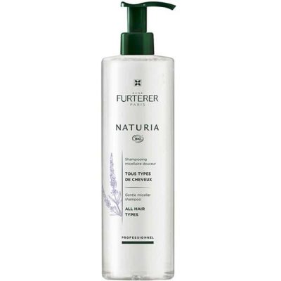 Rene Furterer Naturia shampoing Micellaire spécialement conçu pour naturellement purifier et équilibrer tous les types de cheveux. Certifié bio.