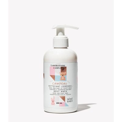 CAMPEAU Nettoyant Corporel pour bébé, mousse légère et onctueuse nettoie en douceur et laisse le peau douce et hydratée et les cheveux brillants et soyeux.
