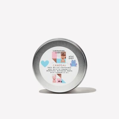 CAMPEAU Pâte Belles Foufounes calme les rougeurs et laisse les fesses de votre bébé douces et confortables. Formulée sans oxyde de zinc.